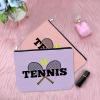 3Pcs Tennis Girls Gift Makeup Bag Tennis Lover Gift Tennis Gifts for Women Tennis Player Gift Cosmetic Bag Tennis Team Gift for Friends Graduation Birthday Gift for Tennis Coach Travel Cosmetic Pouch view 3