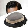 Men Hair Piece Durable Fine Mono Hair System Toupee for Men Real Human Hair Mens Toupee Replacement Systems Men Hairpiece Protesis Capilar Para Hombre1# JET BLACK6x9-120% density view 1