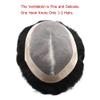 Men Hair Piece Durable Fine Mono Hair System Toupee for Men Real Human Hair Mens Toupee Replacement Systems Men Hairpiece Protesis Capilar Para Hombre1# JET BLACK6x9-120% density view 3