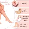 Dexspoeny 2 Pairs Silicone Socks,Latex Gel Socks,Women Foot Spa Pedicure Silicone Socks,Silicones Moisturizing Sock for Dry Cracked Feet Women-Pink & White (Small) view 4