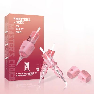 20 Pcs Professional Permanent Makeup Cartridge Needles 1RL 0.35mm Long Tape Tattoo Needles for Microblading Eyebrow, Eyeline, Lip Blushing (1201RLLT(0.35mm))