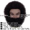 DIRUISI 6"Afro Male Mannequin Head with Beard 100% Human Hair Curly Hair 4A Type for Hairdresser Training Head Cosmetology Afro Hair Manikin Head for Practice Styling Cornrow Braiding with Clamp Stand view 2