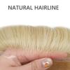 Mens Toupee Hair Replacement System for Men All French Lace Mens Hairpiece Soft Lace and Breathable Full Lace Hair Unit Human Hair Toupee For Men 7"X9"#22R Light Blonde-100% Density view 4