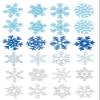 120 PCS Snowflake Temporary Tattoo Stickers Winter Snow Flakes Glitter Tattoos for Kids Adults Christmas Holiday Party Costume Body Face Decorations Supplies (Blue Silver) view 1