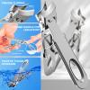 Toenail Clippers for Seniors Thick Toenails, Sharp Toe Nail Clippers Set for Men Women, Heavy Duty Fingernail Clipper Pedicure Tools for Feet, Professional Manicure and Pedicure Kit with Nail Scissors view 3