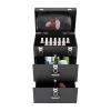 DDBESSIC Makeup Train Case Large, Travel Makeup Organizer Storage Box on Wheels 3 Tier Rolling Professional Cosmetic Trolley with 4 Locking Salon Barber Carrying Case view 2