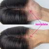 oulaer Ombre 1B30 Color Lace Front Wig Human Hair 13X6 Invisible Lace Front Wig Pre Plucked Straight Short Bob Wig Brazilian Remy Hair Glueless Wig 150% Density Bleached Knots 10Inch view 4