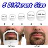 Beard Shaving Template for Men, Portable Clear Design with 5 Different Sizes, Grooming Stencil Tool for Precision Shaving and Styling view 2