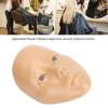 Full Face Makeup Practice Board,Practice Tool Full Face Makeup Mannequin Board with Plastic Stand for Cosmetic (Wheat Skin) view 2