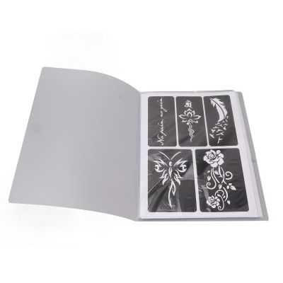Nachukan 19 Sheets Reusable Waterproof Tattoo Stencils - Glitter Temporary Body Art Painting Templates for Tattoo Practice Supplies