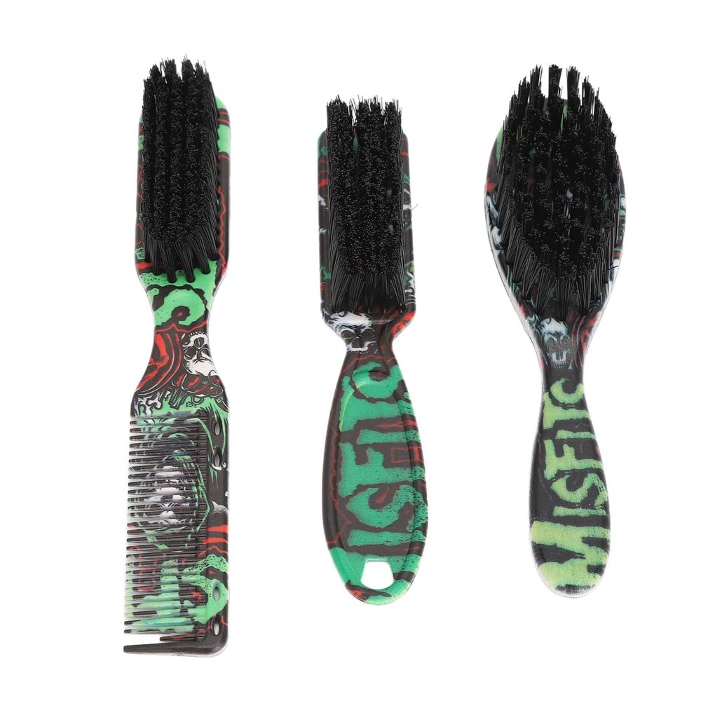 3pcs Men Beard Brush Set Professional Home Nylon Hair Oil Head Styling Brush Neck Dust Brush Comb