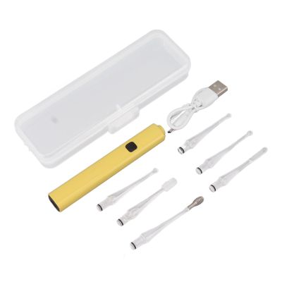 Rechargeable Earwax Removal Tool with 6 Spoon Tips for Home Travel Vehicle Use