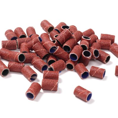 100Pcs 80/120/150/180/240Grit Nail Sanding Bands For Nail Drill Fine Grit Nail Sanding Bands Nail Drill Sanding Bit Nail Drill File Refill