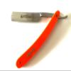 Mens Solid Barber Straight Razor Shaving Tool Hair Removal Hashir Brand Orange Handle view 2