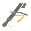 3 Pcs Classic Folding Shaving Straight Razors PLUS Leather Sharpening Strop Excellent Gift Set view 1
