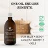 Premium USDA Organic Cold-Pressed Food Grade Castor Oil - 16.9 oz Glass Bottle, Hexane-Free, Small Batch, Extra Virgin, Ethically Sourced for Hair Growth, Skin Care, Lashes, Brows & Digestion view 2