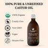 Premium USDA Organic Cold-Pressed Food Grade Castor Oil - 16.9 oz Glass Bottle, Hexane-Free, Small Batch, Extra Virgin, Ethically Sourced for Hair Growth, Skin Care, Lashes, Brows & Digestion view 3