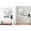 1x/10x Magnification-3 Color Lights Magnifying Mirror Touch Screen Black Modern Contemporary view 1