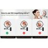 1x/10x Magnification-3 Color Lights Magnifying Mirror Touch Screen Black Modern Contemporary view 3