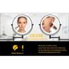 1x/10x Magnification-3 Color Lights Magnifying Mirror Touch Screen Black Modern Contemporary view 4