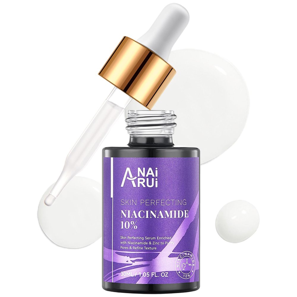 ANAI RUI Niacinamide Serum 10% with Arbutin,Zinc 1% &Vitamin B3 for Face, Minimizer Pores, Redness Relief,Reduce Uneven Skin Tone,Wrinkles&Fine Lines,1fl.oz