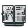 8-23pcs/set Nail Cutter Set Stainless Steel Nail Clipper with Folding Bag Nail Supplies,Dark Green18pcs view 1