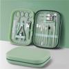 8-23pcs/set Nail Cutter Set Stainless Steel Nail Clipper with Folding Bag Nail Supplies,Light Green 22pcs view 1