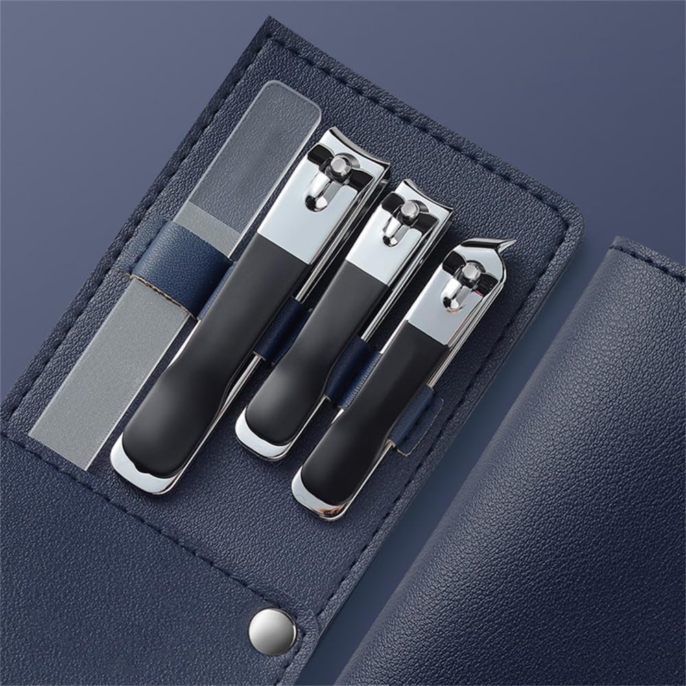 4pcs Nail File Nail Scissors Clipper Manicure Pedicure Kit Convenient to Use Manicure Set Sturdy for Travelling,Light Green,A