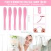 10 Pcs Plastic Cosmetic Spatula Jelly Mask Skincare Lotion Disposable Spatulas for Facials Face Mask Applicator Makeup Scoop Tools(Pink) view 2