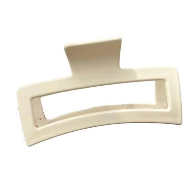 12.5CM Woman Extra Large Rectangle Hair Claw Barrettes Fashion Girl Hair Clips Hair Headwear Hair Accessories Korean Hairpins (Color : White, Size : One size)