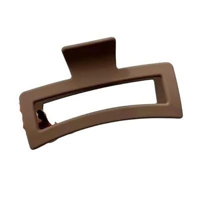 12.5CM Woman Extra Large Rectangle Hair Claw Barrettes Fashion Girl Hair Clips Hair Headwear Hair Accessories Korean Hairpins (Color : Coffee, Size : One size)