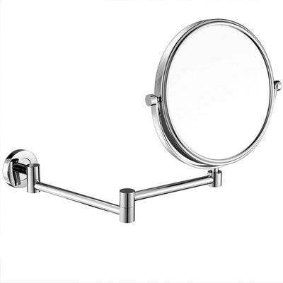 AMHIL Vanity Mirror 8 Inch Double Sided Wall Mount Makeup Mirror with 10X Magnification, Two-Sided 360Swivel Extendable Cosmetic Mirror Bathroom Shaving Mirror Mirror