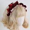 YOMORIO Womens Strawberry Maid Cosplay Hair Hoop Lolita Cute Bows Headwear Vintage Lace Hairband (#6) view 2