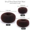 HOFASON Hair Bun Maker Donut 12 Pcs, Large Rings for Ballet Style Buns, Thick Hair Shaper Accessories Bulk for Women & Girls (Size L/3.54 In, Brown) view 2