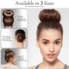 HOFASON Hair Bun Maker Donut 12 Pcs, Large Rings for Ballet Style Buns, Thick Hair Shaper Accessories Bulk for Women & Girls (Size L/3.54 In, Brown) view 3