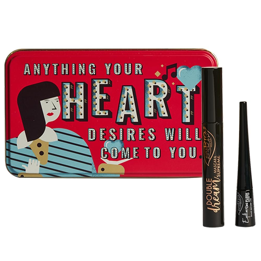 Puro Bio - Heart Box - mascara double dream supreme eyeliner on fleek felt tip - 1 pz