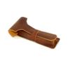 JJNUSA Handmade Sleeve Travel Pouch Leather Safety Razor Case, Double Edge Razor 4.5", Old Fashioned Razor Sleeve Shaving Accessories Men's Shaving Razor Brown view 3