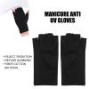 Uv Gloves for Gel Nail Lamp,Uv Protection Gloves for Manicures Dryer, Fingerless Anti Uv Protect Hands from Uv Harm, Nail Art Skin Care Gloves for Uv Gel Nail Light(BLACK) view 3