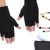 Uv Gloves for Gel Nail Lamp,Uv Protection Gloves for Manicures Dryer, Fingerless Anti Uv Protect Hands from Uv Harm, Nail Art Skin Care Gloves for Uv Gel Nail Light(BLACK) view 4