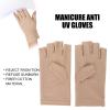 Uv Gloves for Gel Nail Lamp,Uv Protection Gloves for Manicures Dryer, Fingerless Anti Uv Protect Hands from Uv Harm, Nail Art Skin Care Gloves for Uv Gel Nail Light(BEIGE) view 2