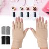 Uv Gloves for Gel Nail Lamp,Uv Protection Gloves for Manicures Dryer, Fingerless Anti Uv Protect Hands from Uv Harm, Nail Art Skin Care Gloves for Uv Gel Nail Light(BEIGE) view 4