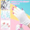 UV Gloves for Gel Nail lamp, Professional UPF50+ UV Protection Gloves for Manicures, Anti UV Fingerless Gloves for Nail Art Skin Care Protecting Hands from UV Light Harm (White) view 3