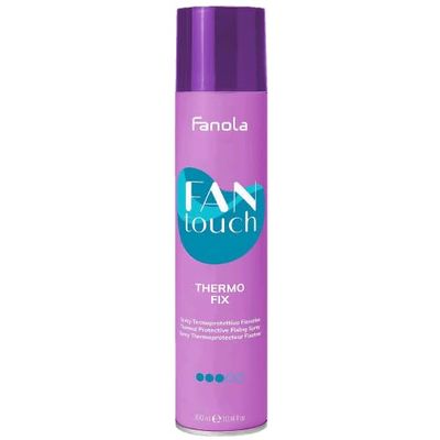 Fanola Fantouch Thermo Fix Heat Protection Spray for Hair - Vegan Heat Protectant Styler All Hair Types - Non-Sticky, Lightweight Formula - Strong, Long-Lasting Hold (10.14 Fl oz)