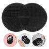 Beavorty Silicone Makeup Brush Cleaner Mat Multi-functional Cleaning Pad for Women Easy to Use Makeup Tool Cleaner Quick Cleaning for Eyeshadow Foundation Safe Practical for Home Use view 2