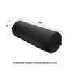 ForPro Professional Collection Jumbo Full Round Bolster Pillow, Black, Oil and Stain-Resistant, for Massage and Yoga, 9 R x 26 L view 2