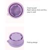 Foldable Silicone Makeup Brush Cleaner Cup, Makeup Brush Cleaner Bowl Cosmetic Brush Cleaning Pad Drying Rack Silicone Scrubber Bowl Portable Washing Tool (Pink or Purple) (Purple) view 2