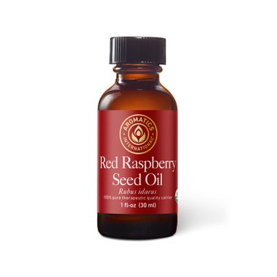 Aromatics International Red Raspberry Seed Oil 1 fl oz  Cold-Pressed Carrier Oil for Skincare, Hair Care, and DIY Beauty Blends 30 mL
