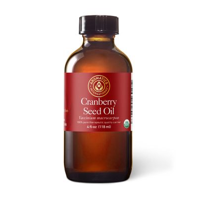 Aromatics International Cranberry Seed Oil 4fl-oz | Cold-Pressed Natural Oil for Skin Care, Moisturizing, and Hydration
