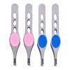 4pcs Stainless Steel Eyebrow Tweezers Eyebrow Shaping Tool Precision Slant Tweezers Stainless Steel Slant Tweezer Clips Mini Miss Selector Eyelash view 1