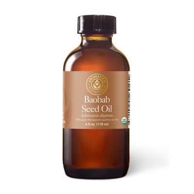 Aromatics International Baobab Seed Oil 4fl-oz | Pure, Organic, Cold-Pressed Oil for Skin, Hair, and DIY Beauty | Rich in Essential Fatty Acids, Antioxidants & Vitamins